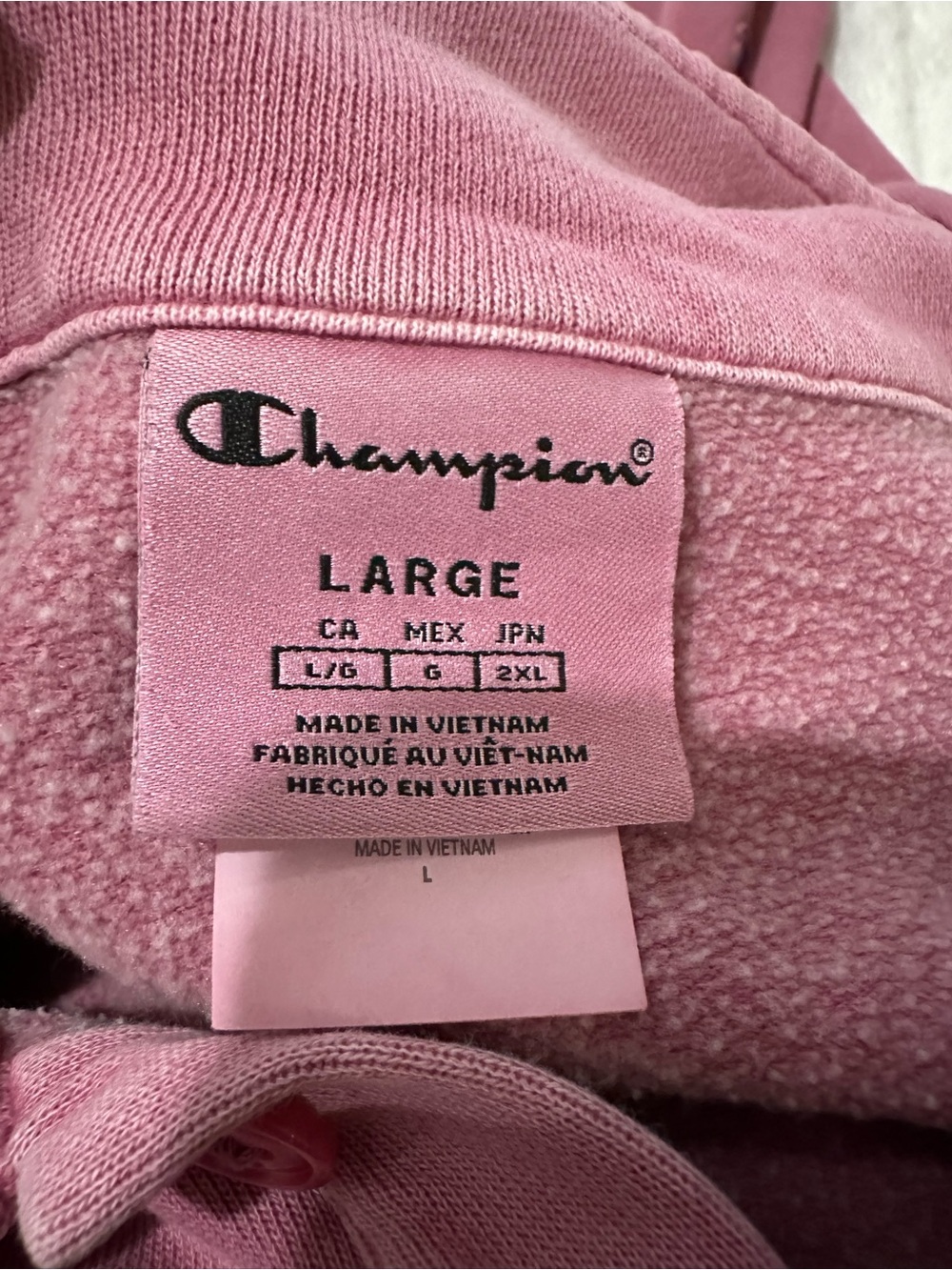 Champion Washed Henley Pullover Pink Cropped Collared Sweatshirt Preppy Grunge L - Picture 3 of 8